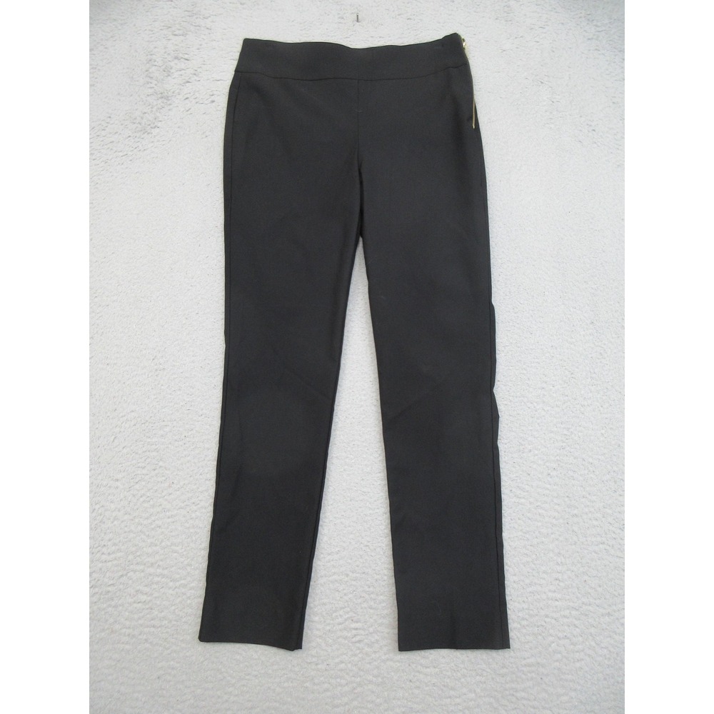 Chicos So Slimming Pants Women 8 Regular Black Stretch Polished Tailored Capsule